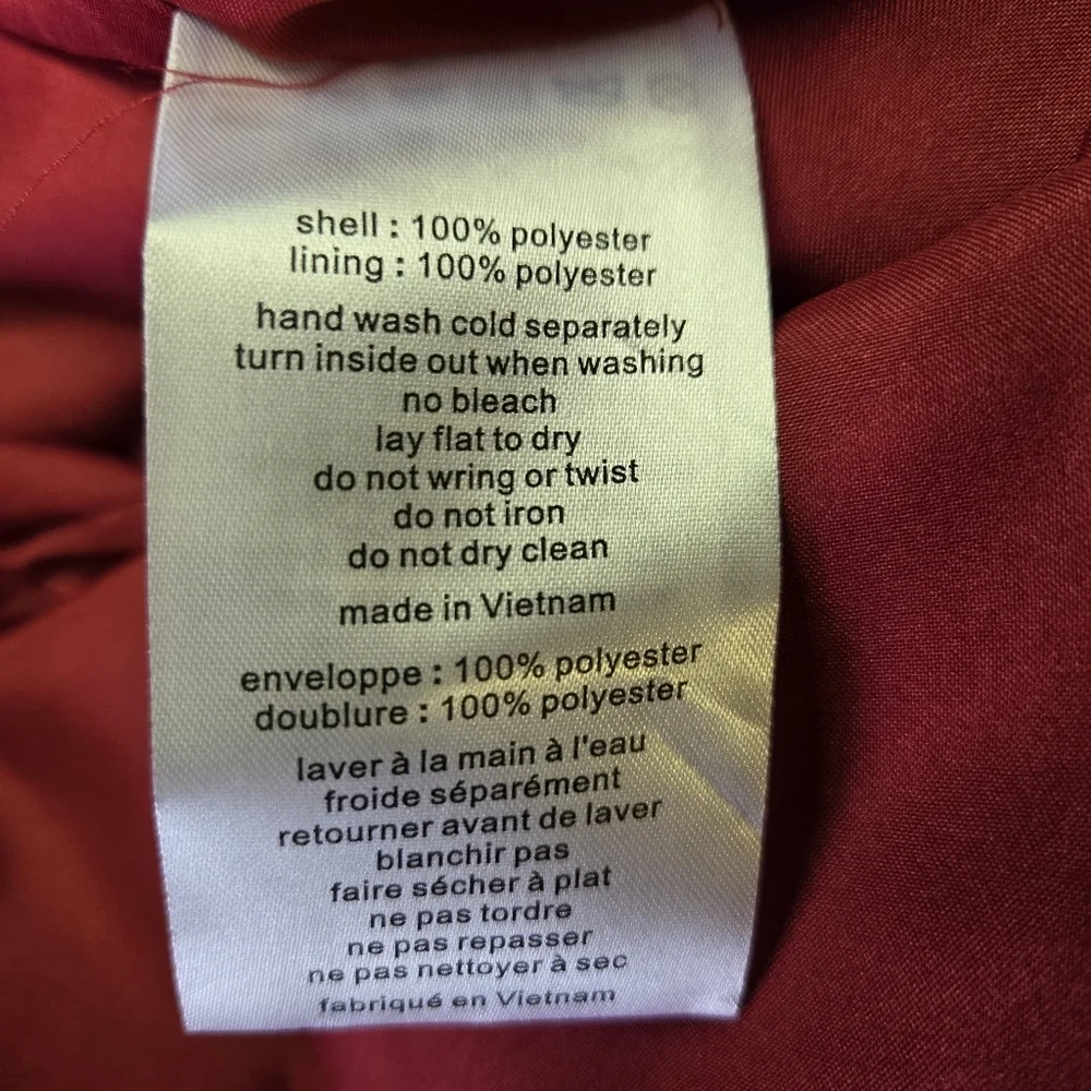 GALINA SIGNATURE | Plunging Satin Tank Sheath Dress w/ Slit in Lipstick Red sz 4 - Picture 9 of 9